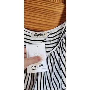 Haptics sleeve striped top